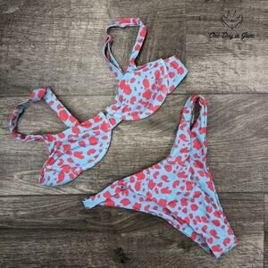 Amzbrly Underwire Animal Print Bikini Swimsuit Size S